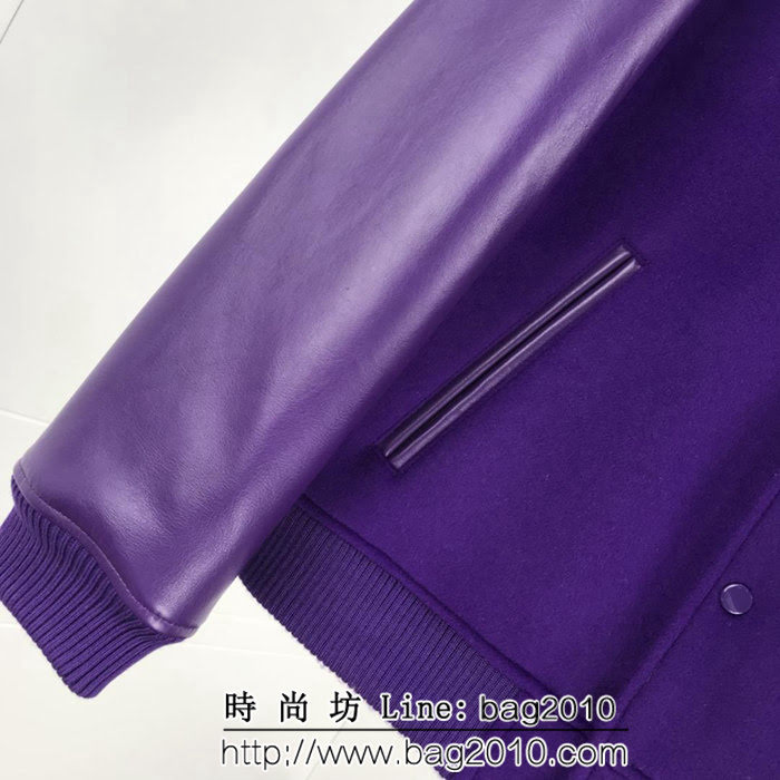 SUPREME 18FW 獨家首發 第一周新品 紫色羊毛+牛皮男款外套 ydi1328